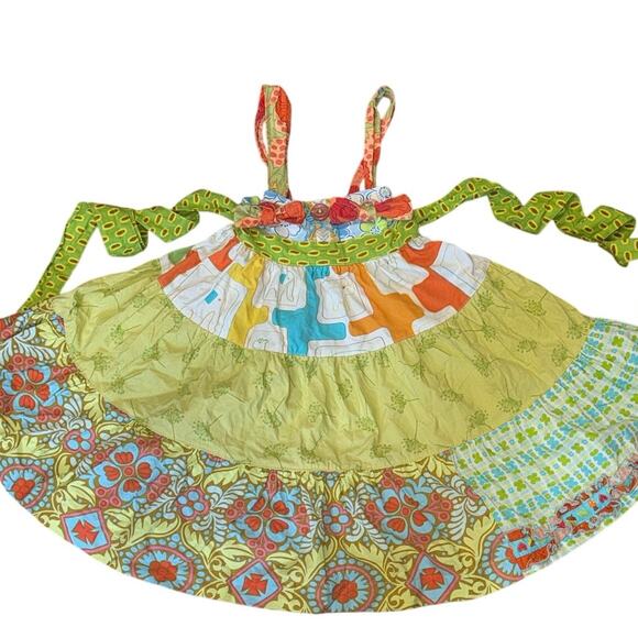 Matilda Jane Platinum Dress Size 2 #5/20 Zoo Elephant Print Tiered Play Dress - Picture 1 of 16